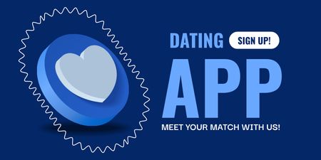 Platilla de diseño Sign Up to Dating App Twitter