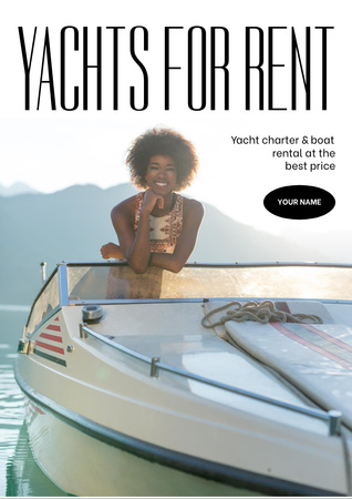 Yacht Rent Offer Flyer A4 Design Template