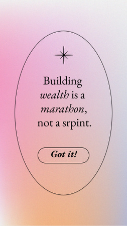 Wealth Inspirational Quote Instagram Story Modelo de Design