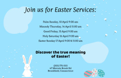 Easter Service in Village Chirch Invitation