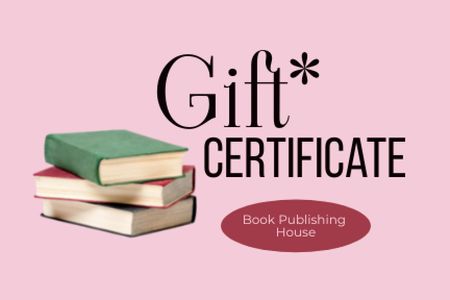 Ontwerpsjabloon van Gift Certificate van Books Sale Offer