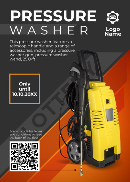 Plantilla de diseño de Offer of Vacuum Cleaner for Car Flayer 