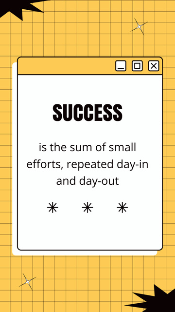 Modèle de visuel Motivational Quote about Success - Instagram Video Story