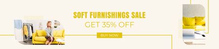Designvorlage Soft Furniture Sale Collage Yellow für Ebay Store Billboard