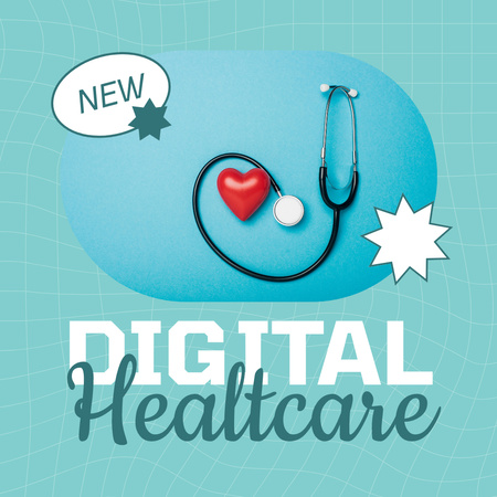 nabídka digitálních zdravotnických služeb Animated Post Šablona návrhu