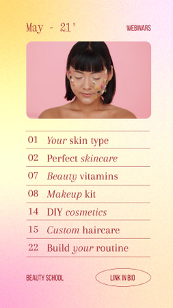 Skincare Ad with Flowers on Girl's Face Instagram Video Story Šablona návrhu