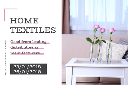 Designvorlage Home textiles global tradeshow für Gift Certificate