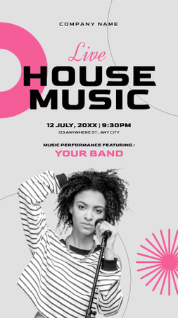 Szablon projektu Reklama koncertu muzyki House na żywo Instagram Story