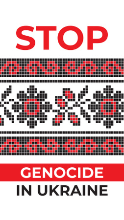 Stop Genocide in Ukraine Instagram Story Design Template