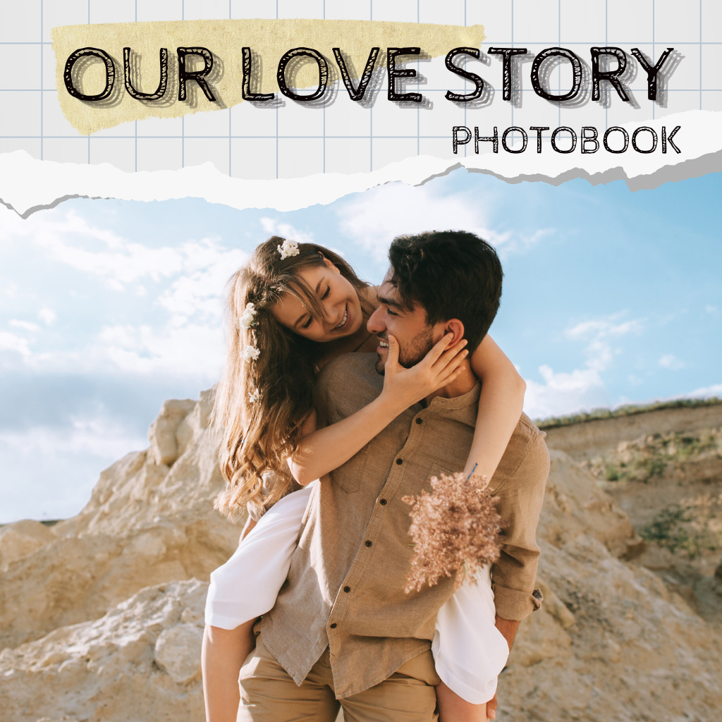Beautiful Photos of Happy Couples Photo Book Design Template