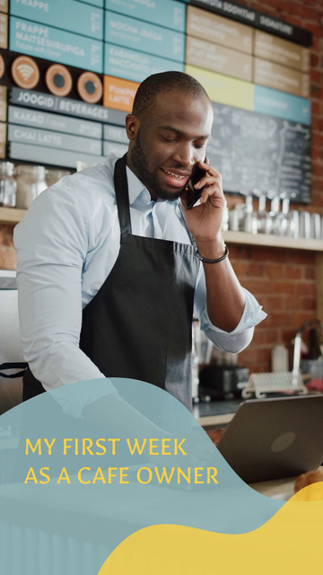 Impressions And Experience Of First Week Owning Cafe TikTok Video Šablona návrhu