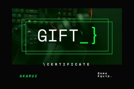 Modèle de visuel Gaming Gear Offer - Gift Certificate