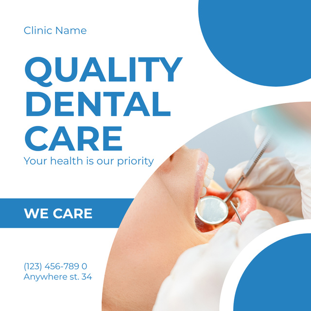 Designvorlage Offer of Quality Dental Care Services für Animated Post