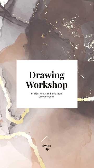 Drawing Workshop Announcement Instagram Story Tasarım Şablonu