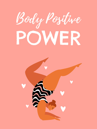 Template di design ispirazione al potere positivo del corpo Poster US