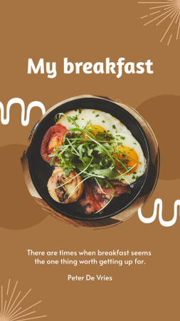 Platilla de diseño My Breakfast Ads Instagram Story