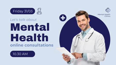 Mental Healthcare Services in Clinic Youtube Design Template