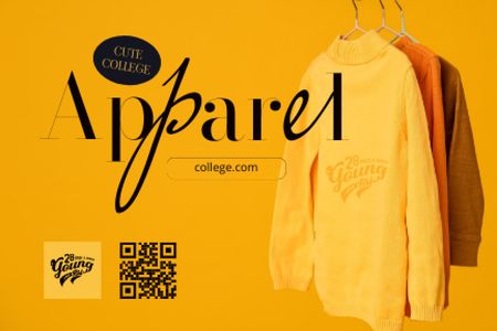 College Apparel and Merchandise Label tervezősablon