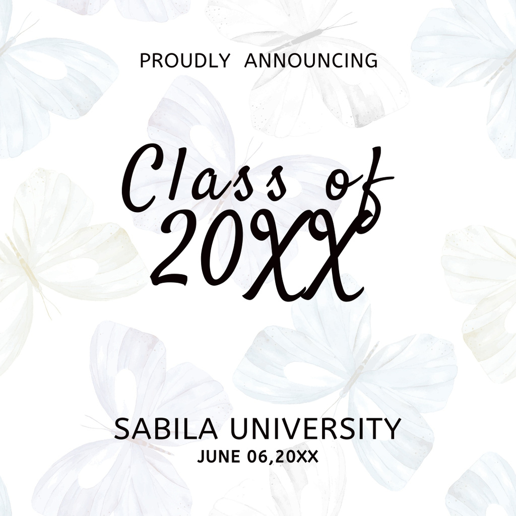 Szablon projektu University Class Announcement Instagram