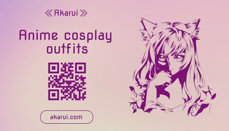 Cosplay Outfit Service Business Card US Design Template