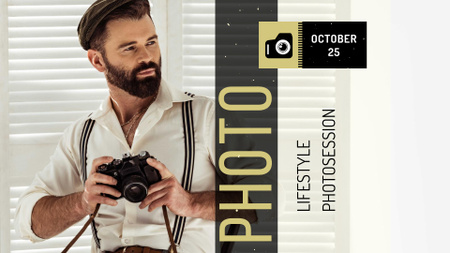 Photography Courses Offer FB event cover Design Template