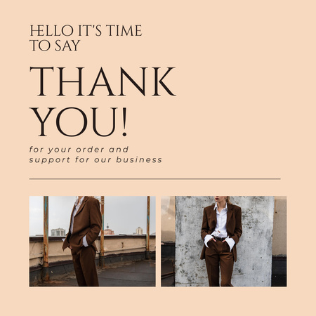 It's Time To Say Thank You  Instagram Design Template