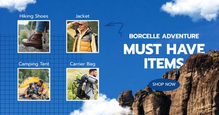 Must Have Items On Trips Facebook AD Design Template