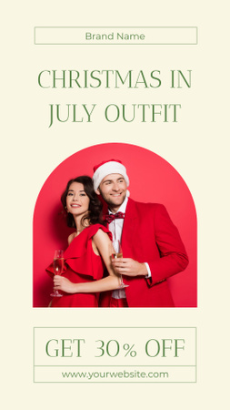 Christmas In July Outfit Instagram Video Story Modelo de Design