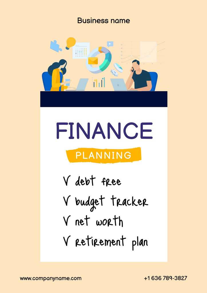 Finance Planning Tips Poster Design Template