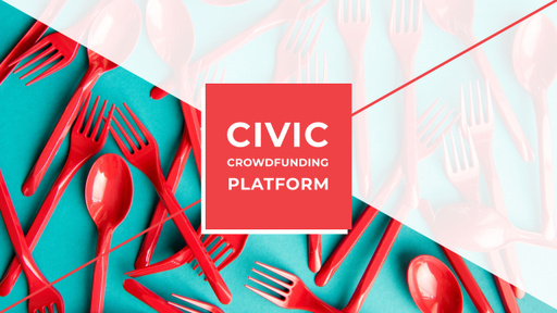 Crowdfunding Platform With Red Plastic Tableware 