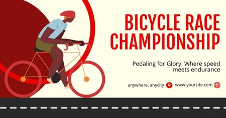 Modèle de visuel Championnat de course cycliste - Facebook AD