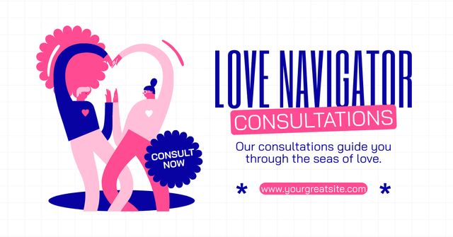 Love Counseling Services Offer Facebook AD Πρότυπο σχεδίασης