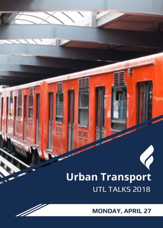 Platilla de diseño Public Transport Train in Subway Tunnel Invitation