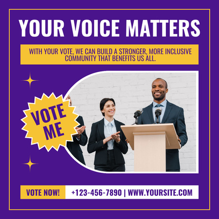 Platilla de diseño Importance of Every Voice in Elections Instagram AD