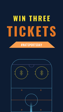 Hockey Match Tickets Offer Instagram Story tervezősablon