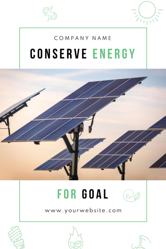 Ontwerpsjabloon van Flyer 4x6in van Solar Panels for Conserving Energy