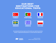 Educational Tours Ad with Map Mark