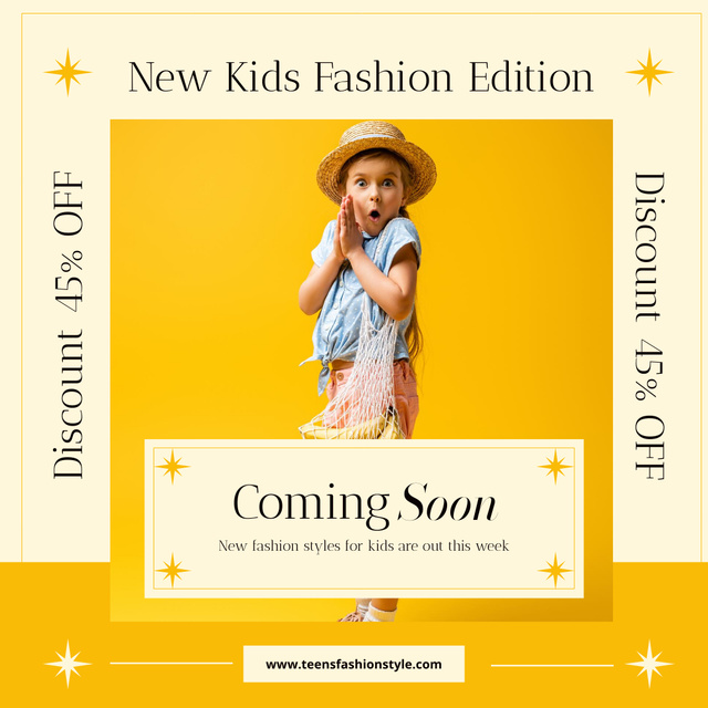Fashion Edition With Discount In Yellow Instagram Design Template