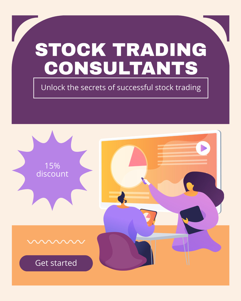Promotional Offer for Consultations on String Trading Instagram Post Vertical Design Template