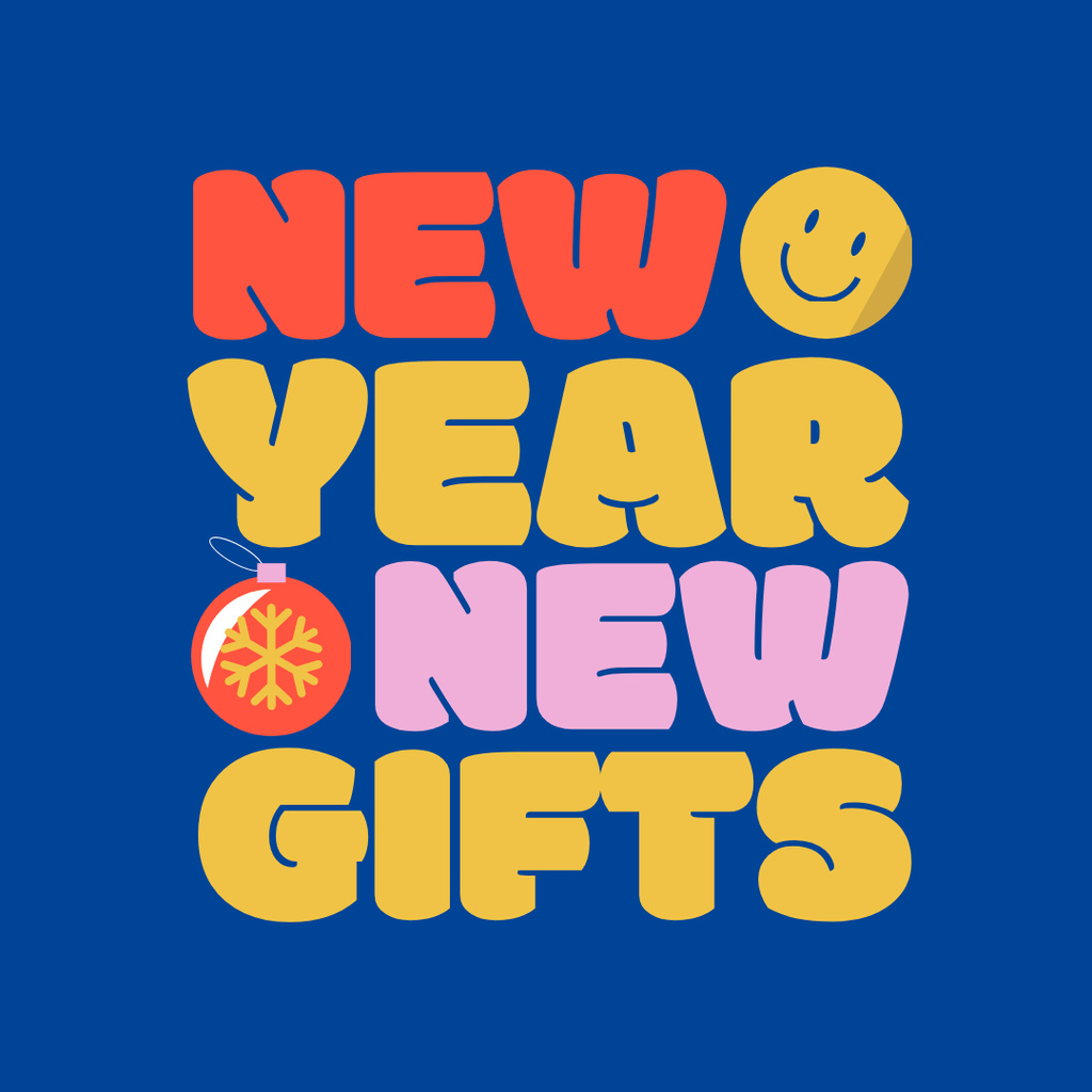 Designvorlage New Year Gifts Offer für Instagram