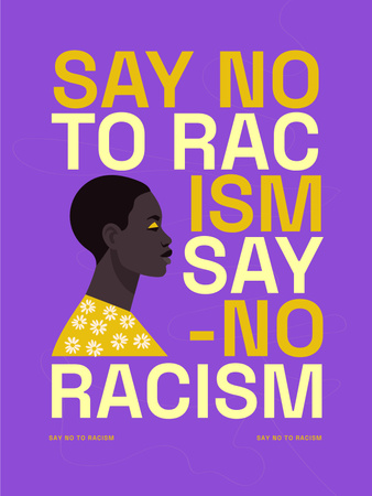 Protest against Racism Poster US Design Template