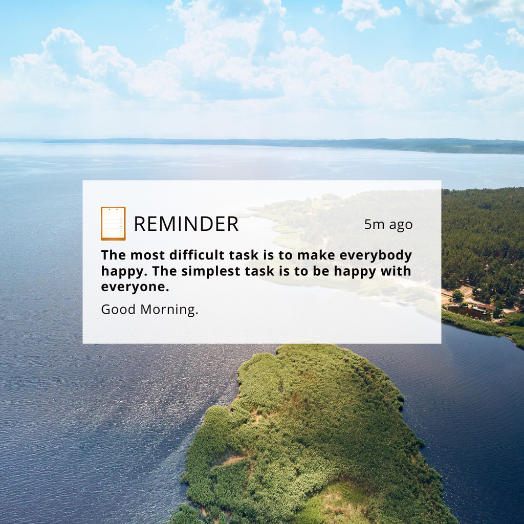 Inspirational Quote with Scenic Island Instagram – шаблон для дизайну