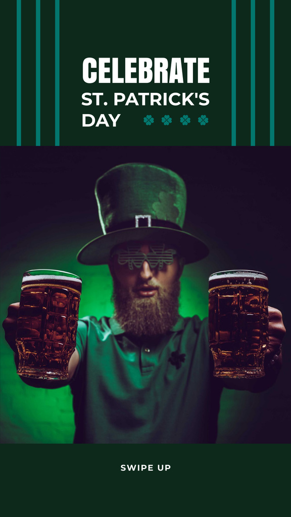 St.Patrick's Day Holiday Celebration Instagram Story Design Template