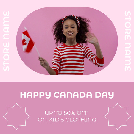 Canada Day Holiday Greeting Animated Post Design Template