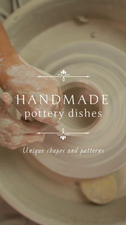 Modèle de visuel Offre de plats en poterie faits à la main - TikTok Video