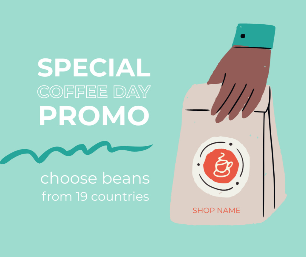 Ontwerpsjabloon van Facebook van Coffee Day Special Promotion