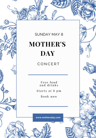 Mother's Day Concert Invitation Poster 28x40in Modelo de Design