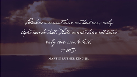 Designvorlage Martin Luther King Zitat auf Sonnenuntergang Himmel für Title 1680x945px