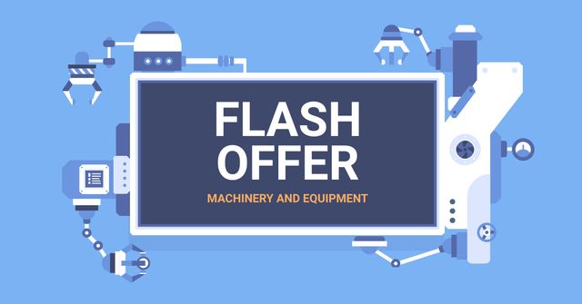 Machinery and Equipment Sale Offer Facebook AD tervezősablon