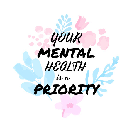 Mental Health care quote Instagram Design Template